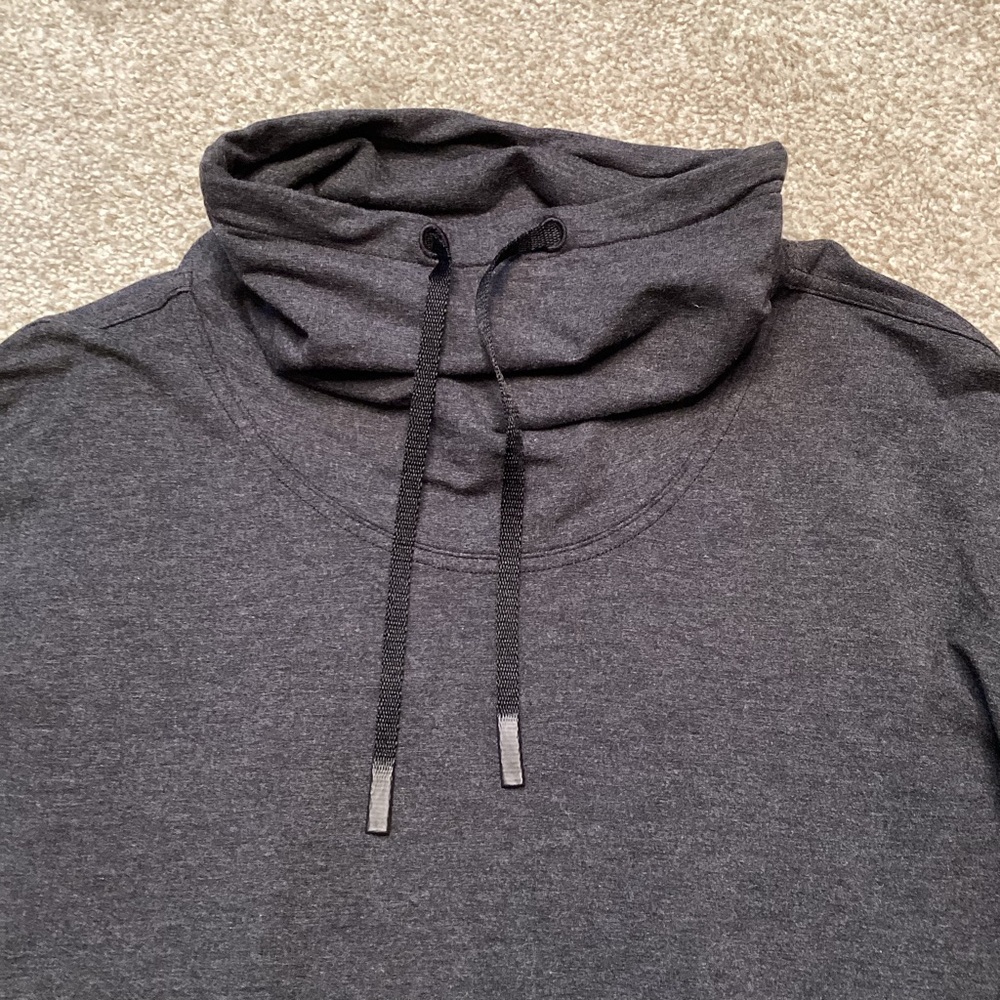 Lululemon Twisted & Tucked Long Sleeve Heathered Black Grey Shirt Top Sweater 4 - Picture 5 of 8
